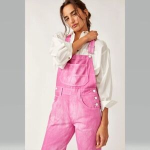 We the free | Ziggy denim overalls in electric bouquet
